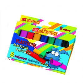 EASY - EasyCreative plastelina 8 barev/sada,128g