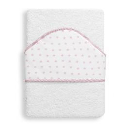 INTERBABY - OSUŠKA froté 100x100 HVĚZDA - bílo-růžová