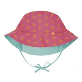 LÄSSIG - Klobouček Sun Protection Bucket Hat - peach stars 6-18 měsíců
