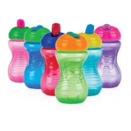 NUBY - Hrneček s tvrdým náustkem a odnímatelným vnitřním brčkem 2v1, 300ml, 9m+