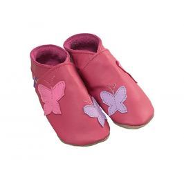 Starchild - Kožené botičky - Flutterbye Fuchsia - velikost M (6-12 měsíců)