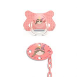SUAVINEX - ŠIDÍTKO FUSION an. SILIKON 4-18 m + KLIP ŠIDÍTKO FUSION anatomické SILIKON 4-18 m + KLIP - RŮŽOVÝ INDIÁN