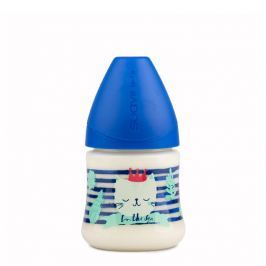 SUAVINEX - LÁHEV 150ml ANATOMICKÁ SAV. silikon LÁHEV Anatomická savička silikon - MODRÉ MOŘE