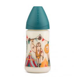 SUAVINEX - LÁHEV 270 ml ANATOMICKÁ SAV. latex LÁHEV 270 ml Anatomická savička LATEX - ZELENÝ CIRKUS