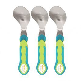 VITAL BABY - Ergonomické lžíce - 3kusy - nerez - modro-zelená