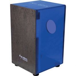 Tycoon Acrylic Royal Blue Body Cajon Black Makah Burl Frontplate