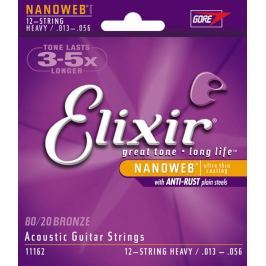 Elixir 11162 Acoustic NANOWEB 11162 80/20 Bronze 12-string Heavy