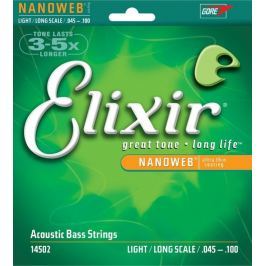 Elixir 14502 Anti-Rust Nanoweb Coated Acoustic Bass Strings 45-100