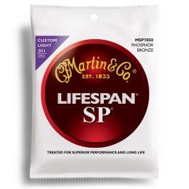 Martin MSP7050 SP Lifespan Phosphor Bronze Strings, Custom Light