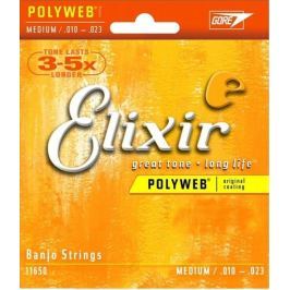 Elixir 11650 Polyweb Banjo Strings Medium 010-073