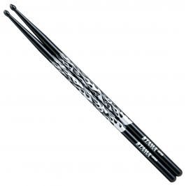 Tama O5A-F-BS Japanese Oak Rhythmic Fire Black with Silver Pattern