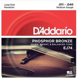 D'Addario EJ74 Mandolin Strings, Phosphor Bronze, Medium, 11-40