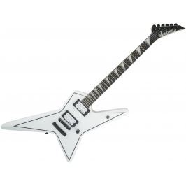 Jackson JS Series Gus G. Star JS32 RW Satin White w Black Pinstripes
