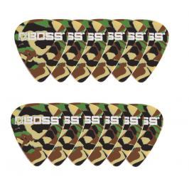 Boss BPK-12-CT Celluloid Pick Thin Camo 12 Pack