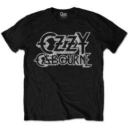 Rock Off Ozzy Osbourne Vintage Logo Mens Blk T Shirt: M