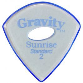 Gravity Picks GSUS2PE Sunrise Standard 2.0mm Polished w/ Elipse Blue