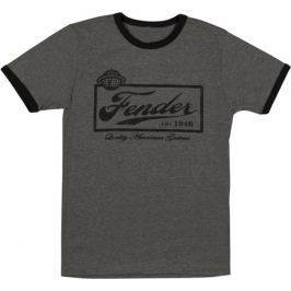 Fender Beer Label Ringer T Grey Black XXL