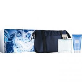 Azzaro Chrome dárková sada XV. Toaletní voda sprej 50 ml + šampon na celé tělo 50 ml + taštička