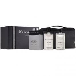 Bvlgari Man Extreme dárková sada VIII. toaletní voda 100 ml + balzám po holení 75 ml + šampon na celé tělo 75 ml + kosmetická taška