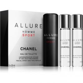 Chanel Allure Homme Sport toaletní voda pro muže 3 x 20 ml (1x plnitelná + 2x náplň)