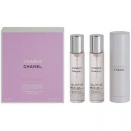 Chanel Chance Eau Tendre toaletní voda pro ženy 3 x 20 ml (1x plnitelná + 2x náplň)