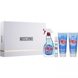 Moschino Fresh Couture dárková sada V. toaletní voda 100 ml + toaletní voda roll-on 10 ml + sprchový a koupelový gel 100 ml + tělové mléko 100 ml