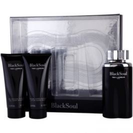 Ted Lapidus Black Soul dárková sada I. toaletní voda 100 ml + balzám po holení 100 ml + sprchový gel 100 ml