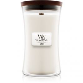 Woodwick Linen vonná svíčka 609,5 g velká