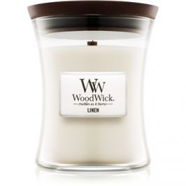 Woodwick Linen vonná svíčka 275 g střední