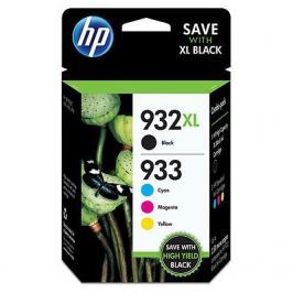 HP 932XL černá + 933XL azurová, purpurová a žlutá (C2P42AE)