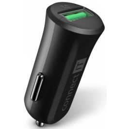 Connect IT InCarz, 1x USB (3A), s funkcí rychlonabíjení QC 3.0 (CCC-5010-BK)