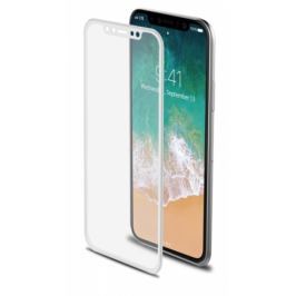 Celly 3D pro Apple iPhone X - bílé (3DGLASS900WH)